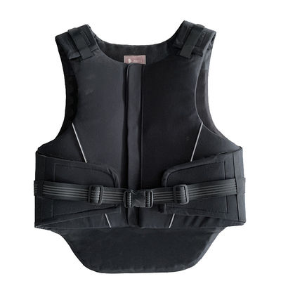 騎手用黒色セーフティウェスト 軽量 快適な騎手用ウェスト 1.2 KG