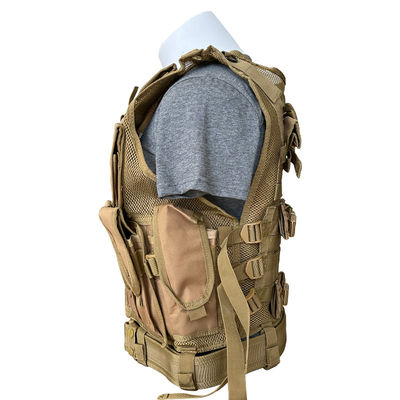 多機能のカキ/タン 防護背心 複数のポケットと網状のライン 1.6 kg