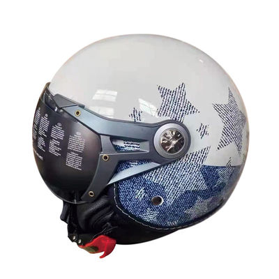 LED付き/無用で運転するためのABSホワイトバイクヘルメット