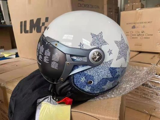 LED付き/無用で運転するためのABSホワイトバイクヘルメット