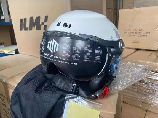 LED付き/無用で運転するためのABSホワイトバイクヘルメット