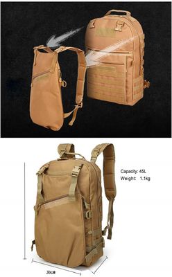 600D ポリエステル インテリア 45L 防水 バックパック アウトドアスポーツ オーダーメイド
