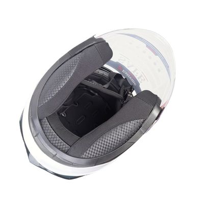 ホワイトABSバイクライディングヘルメット 半面PCシールドとカスタマイズ可能なデザイン