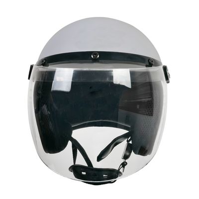 半開いた顔 レトロオートバイヘルメット ヘッド保護用 ホワイト&カスタマイズ可能なXL