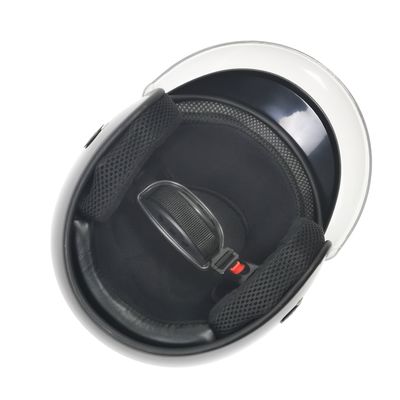 半開いた顔 レトロオートバイヘルメット ヘッド保護用 ホワイト&カスタマイズ可能なXL