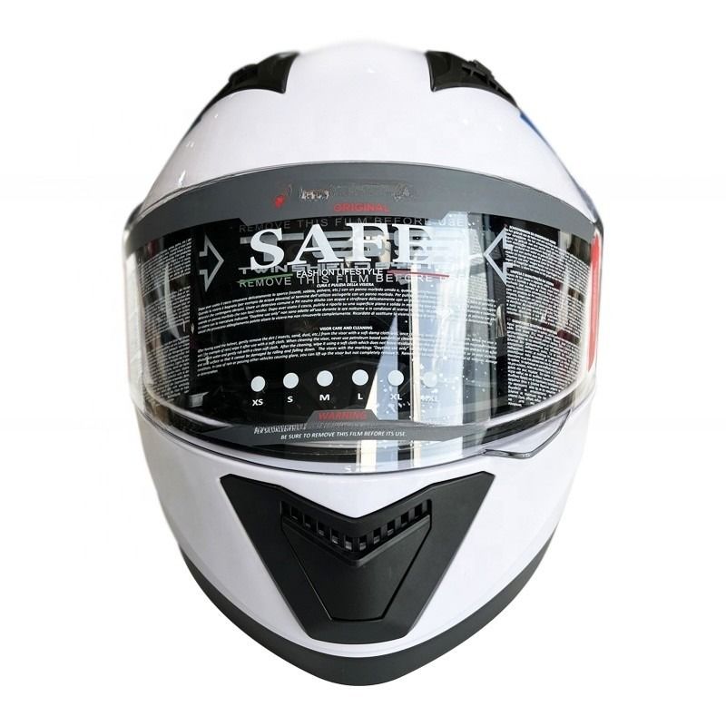 ABS フルフェイスシールド モーターサイクルの騎乗ヘルメット パターンなしのユニバーサルシーズン